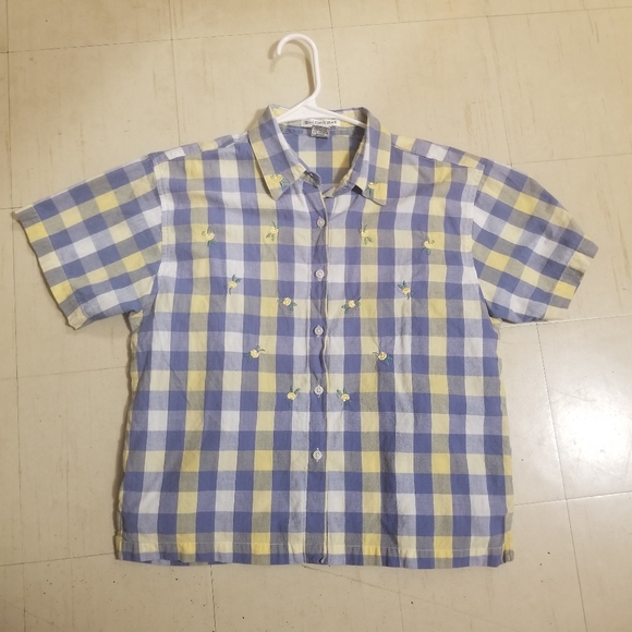 ‼️LAST CALL‼️Embroidered Flannel 2-piece Button Shirt - Picture 1 of 7